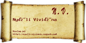 Nyúli Viviána névjegykártya